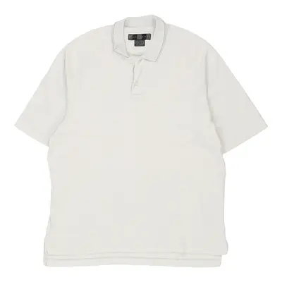 Nike Polo Shirt - Medium White Cotton