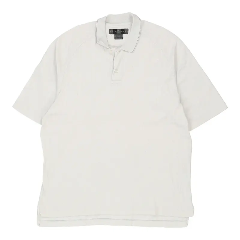 Nike Polo Shirt - Medium White Cotton