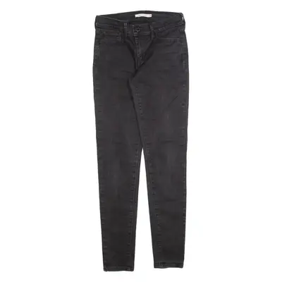 LEVI'S 710 Womens Jeans Black Slim Skinny W28 L30
