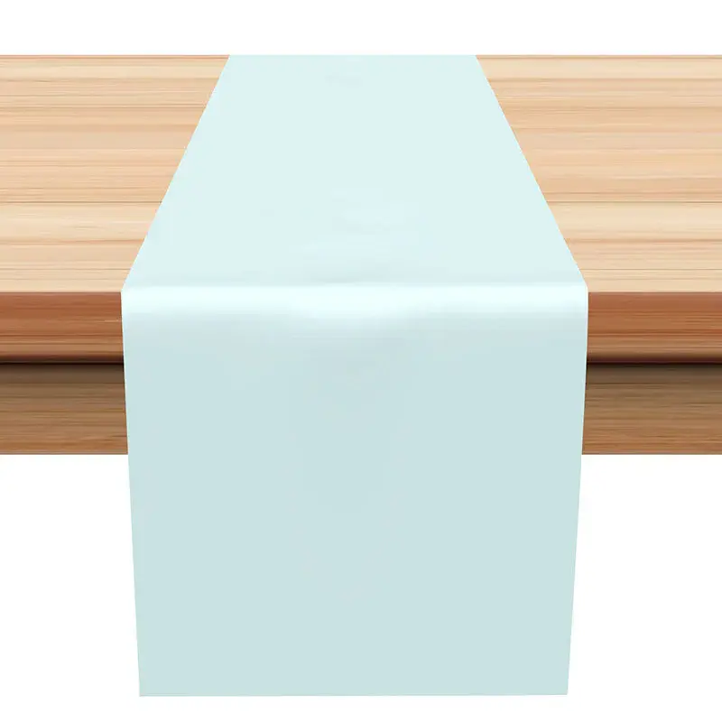 Fresh Mint Green Solid Table Runner For Dining Room - Aperturee