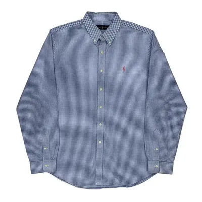 Ralph Lauren Checked Shirt - XL Blue Cotton