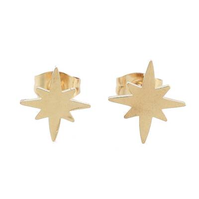 PVD Vacuum Plating 304 Stainless Steel Stud Earrings for Women