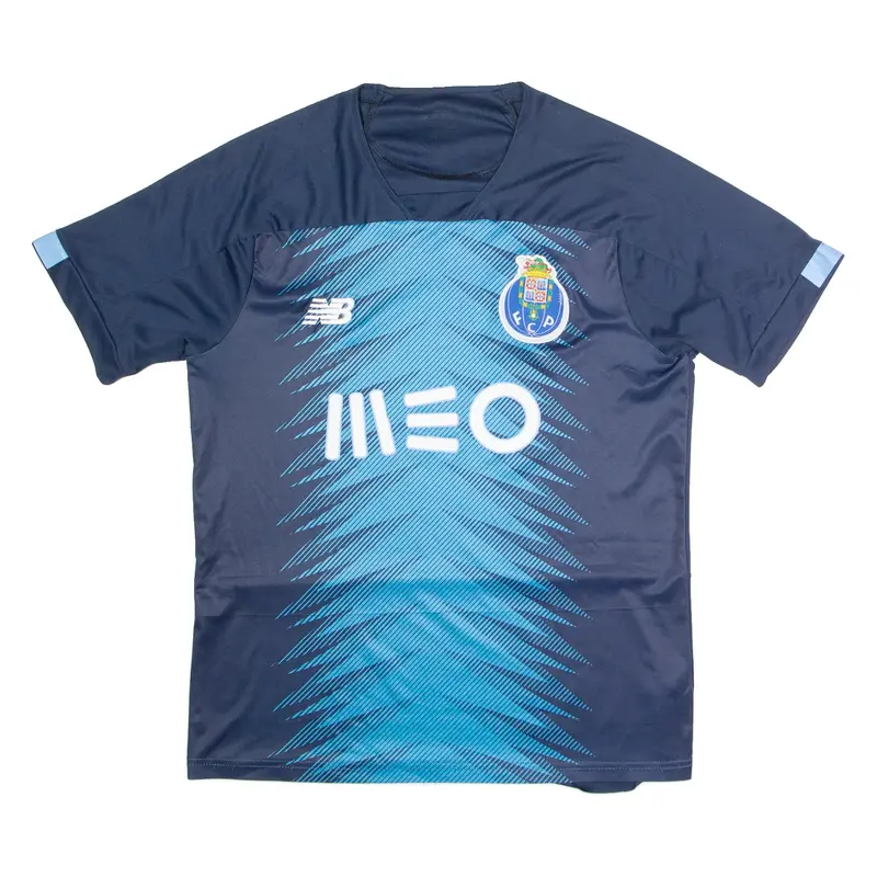 NEW BALANCE 2019/20 FC Porto Third Mens Football Shirt Jersey Blue Crew Neck M