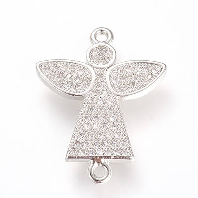 Long-Lasting Plated Brass Micro Pave Cubic Zirconia Links