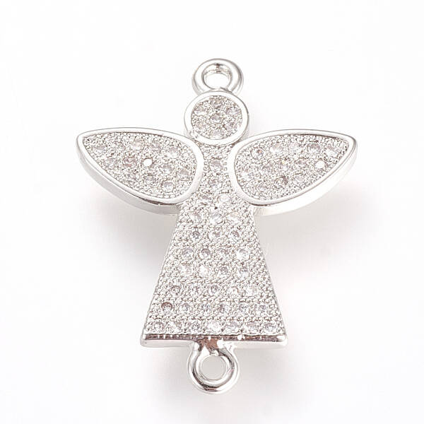 Long-Lasting Plated Brass Micro Pave Cubic Zirconia Links