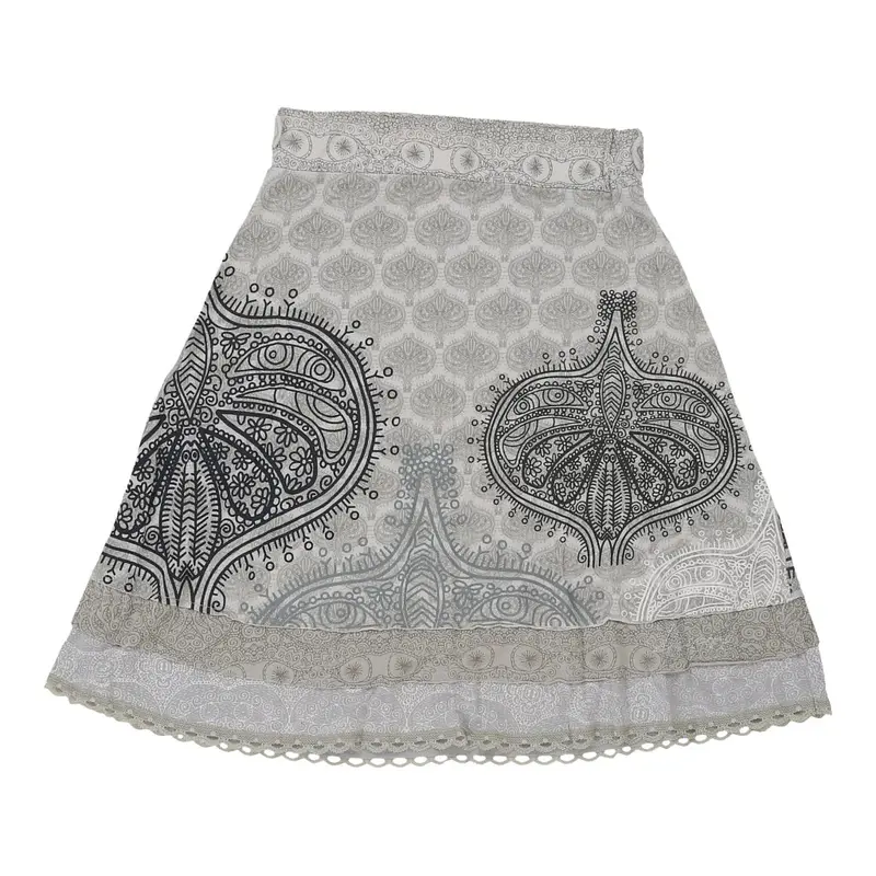 Desigual Skirt - 26W UK 6 Grey Cotton Blend