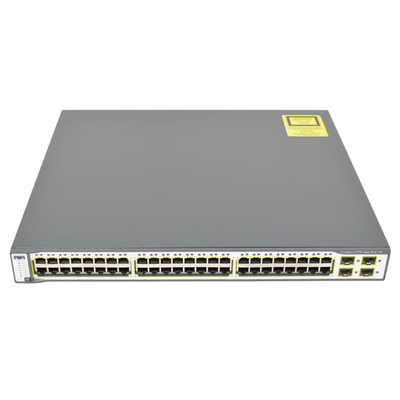 Cisco WS-C3750-48PS-S | Catalyst 3750 Series 3750-48PS 48 x RJ-45 Ports PoE+ 10/100Base-TX + 4 x SFP Ports Layer 3 managed Ra...