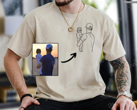Custom Photo Shirt for Dad, Father's Day T-Shirt, Personalized Daddy Birthday Gifts, Gift for Husband , Global Trending Outfi...