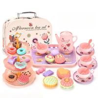 Tea Party Play Set, Kitchen Pretend Play Toy with Desserts & Tea Ware, Toys Gift, Back To School, Montessori Toys, Tea Set To...