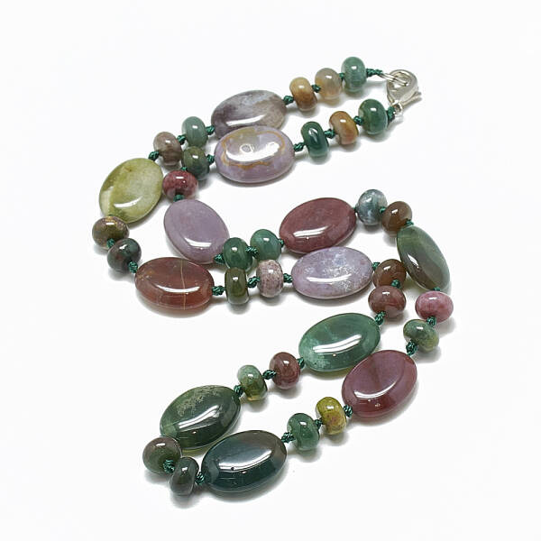 Natural Indian Agate Beaded Necklaces