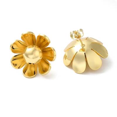 Brass Stud Earrings