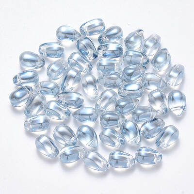 Transparent Spray Painted Glass Charms