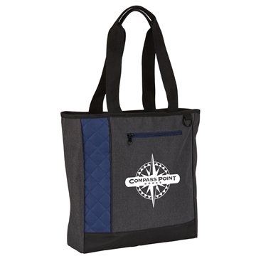 75 Custom Mod Zippered Tote - 600D Heathered & Mesh Pocket