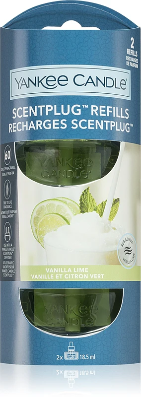Yankee Candle Replacement Refill for Electric Diffuser Organic Kit Vanilla Lime 2 x 18.5 ml
