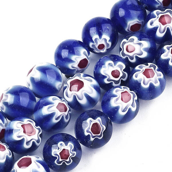 Handmade Millefiori Glass Beads Strands
