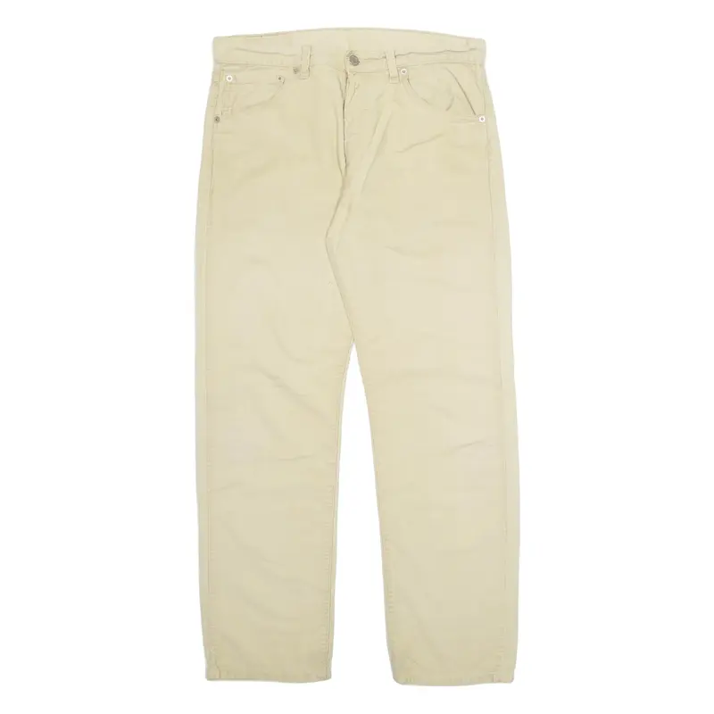 LEVI'S 551 Mens Corduroy Trousers Yellow Regular Straight W32 L30