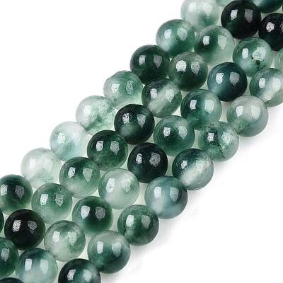 Dyed Natural White Jade Beads Strands