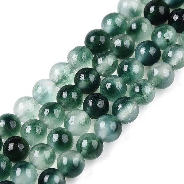 Dyed Natural White Jade Beads Strands