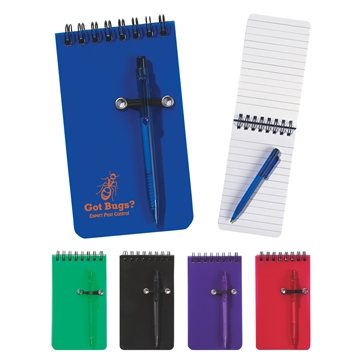 100 Customized Spiral Jotter & Pen - 50 Page Lined