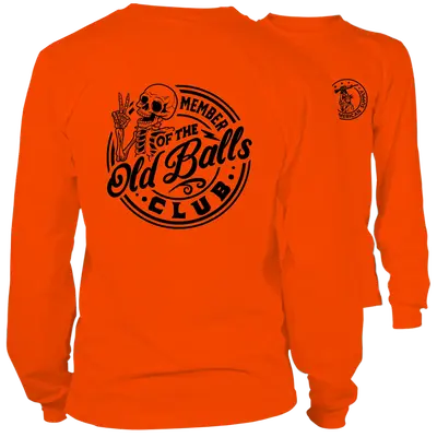 Old Balls Club - Long Sleeve Safety Orange Hi-Vis