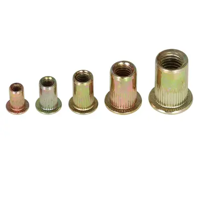 Rivet Nut Kit Zinc Steel Nutsert Assort 150Pcs Metric &150Pcs SAE 300Pcs#springtok Screws Bolts Industrial Heavy Duty Circula...