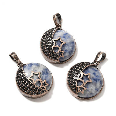 Natural Blue Spot Jasper Pendants