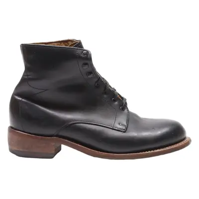 NEW BALANCE Lace-Up Boots Black Leather Mens UK 7