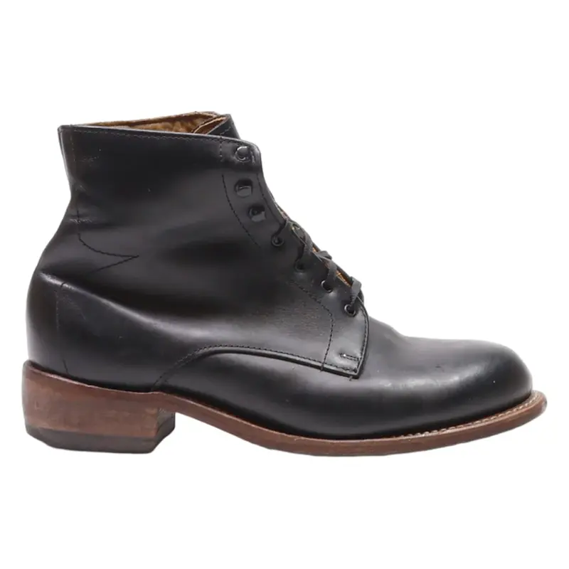 NEW BALANCE Lace-Up Boots Black Leather Mens UK 7