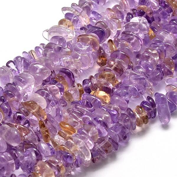 Natural Ametrine Chip Beads Strands
