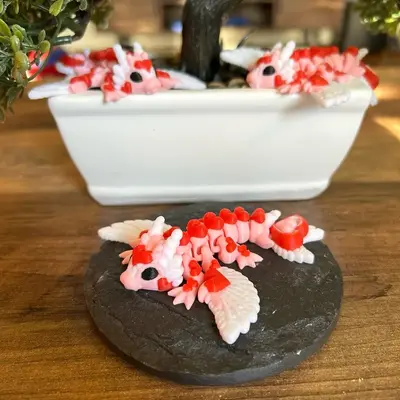 Love Dragon (3D Printed, Articulating, Decor)