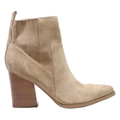 MARC FISHER Block Heels Beige Suede Womens UK 6