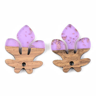 Transparent Resin & Walnut Wood Pendants