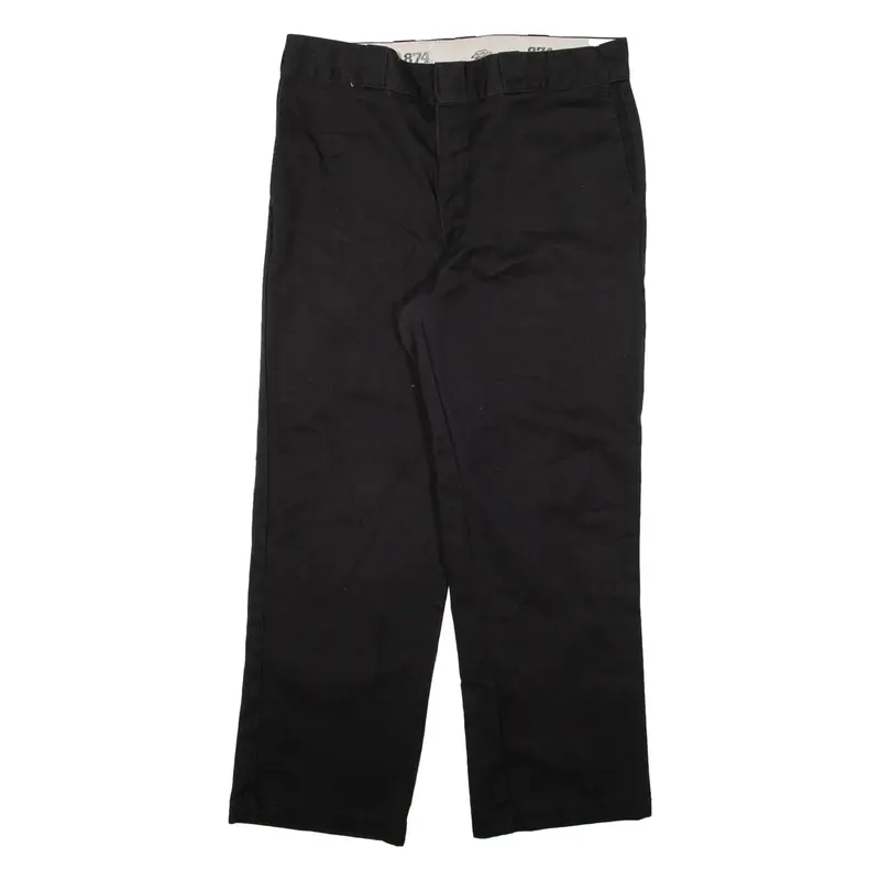 DICKIES 874 Workwear Mens Trousers Black Regular Straight W36 L29