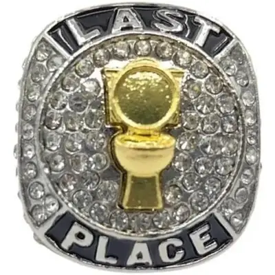 Toilet Bowl Last Place Loser Championship Trophy Rings Prize last place trophy toilet trophy Fantasy football loser ring