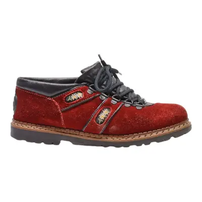 MICHEL JORDI Derby Shoes Red Leather Womens UK 6
