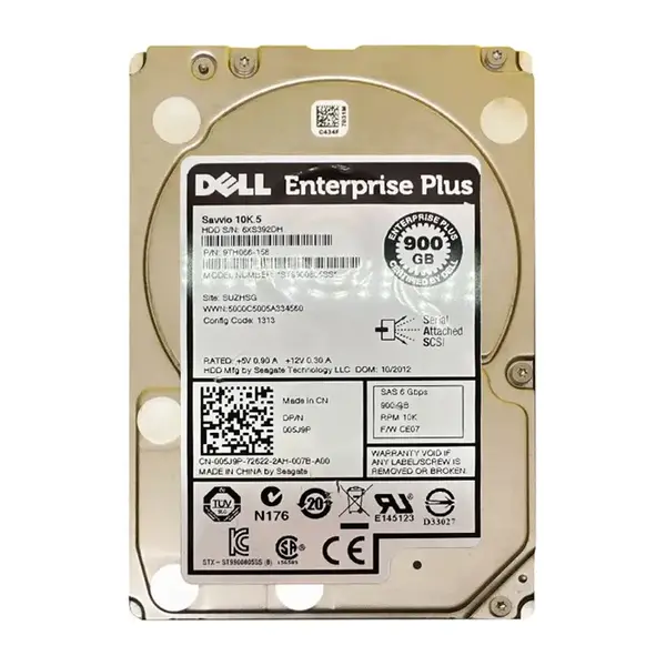 05J9P Dell 900GB 6Gb/s SAS 10000 2.5-Inch Hard Drive