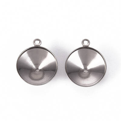 Tarnish Resistant 201 Stainless Steel Pendant Rhinestone Settings