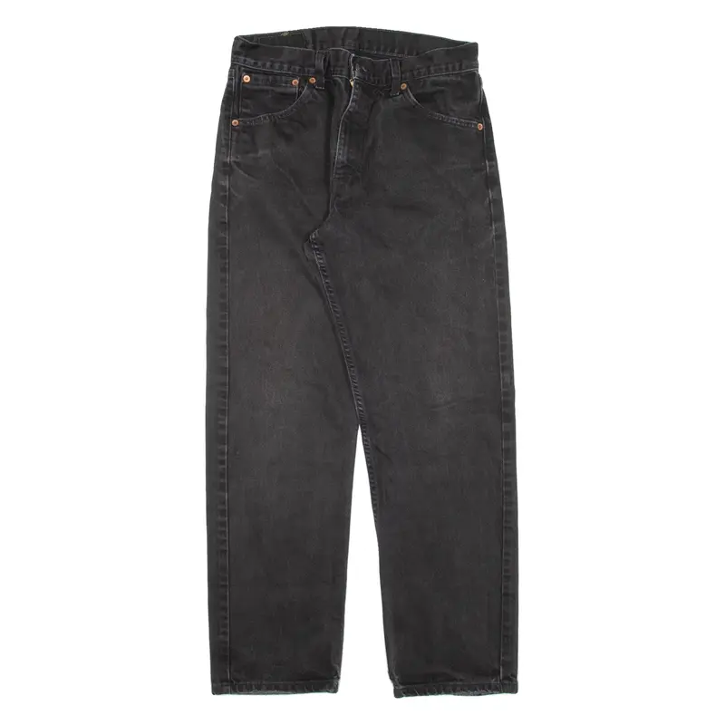 LEVI'S 521 02 Mens Jeans Black Regular Straight W28 L26
