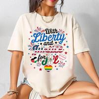 Liberty And Justice For All Shirt, Patriotic 4th of July TShirt, Independence Day Freedom Tee