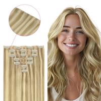 GOO GOO Invisi Edge Clip in Hair Extensions Straight Injected Seamless PU Clip in Hair Extensions Natural Virgin Real Human H...