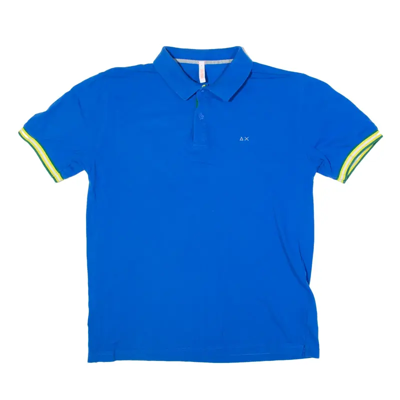 SUN68 Polo Shirt Blue Short Sleeve Boys XL
