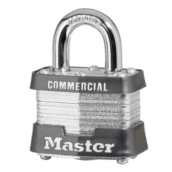 Master Lock Laminated Steel Padlock, Non-Rekeyable, Keyed Different, Body Width: 1-9/16 (40Mm), Shackle Length: 3/4 (19Mm),...