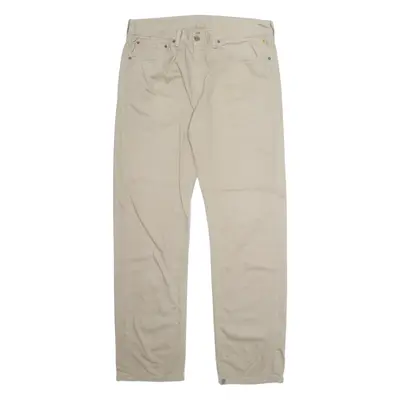 LEVI'S 505 Mens Trousers Beige Regular Tapered W36 L34
