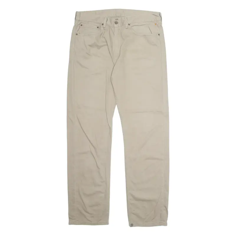 LEVI'S 505 Mens Trousers Beige Regular Tapered W36 L34
