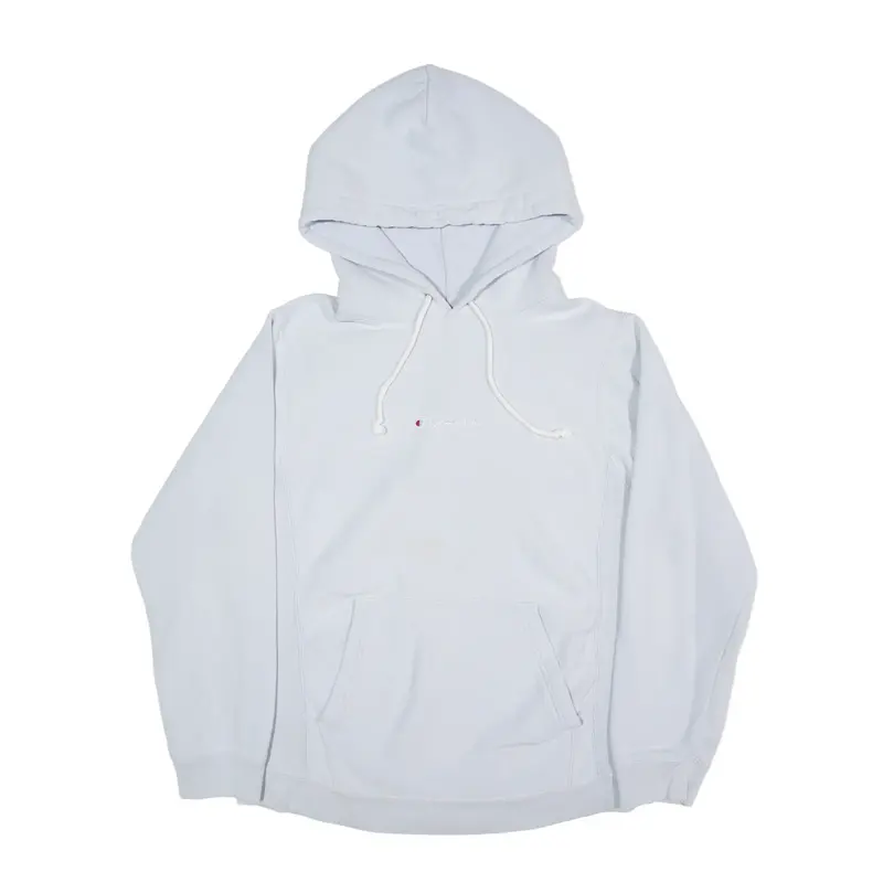 CHAMPION Reverse Weave Hoodie Blue Pullover Mens S
