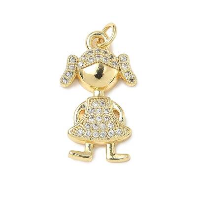 Brass Micro Pave Cubic Zirconia Pendants