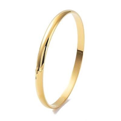 Ion Plating(IP) Fashion Polished 304 Stainless Steel Plain Bangles