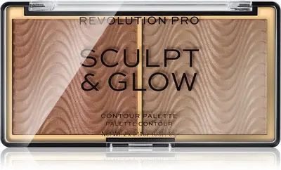 Revolution PRO Sculpt And Glow Illuminating Contour Palette Light Medium 8g