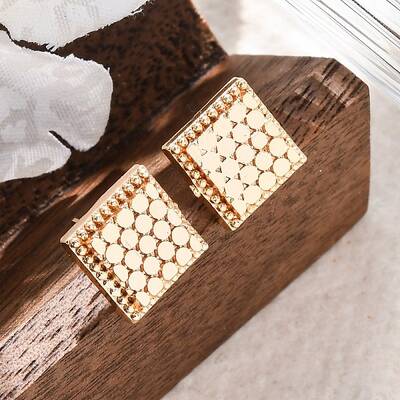 Brass Stud Earrings
