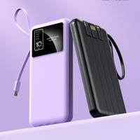 10000mAh Portable Charger Power Bank, Mini Charger with Built-in 4 Cables, USB Charger, Mobile Power Bank for iPhone 16/15/1...